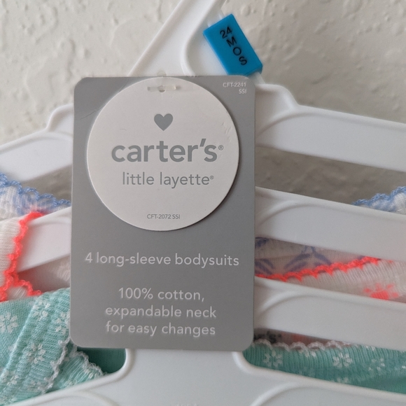 Carter's Long Sleeve 4 piece body suits 24 months - Picture 5 of 7
